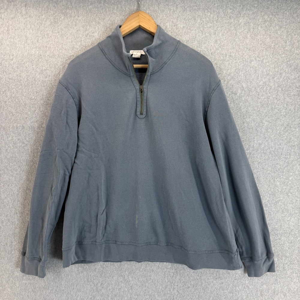 Mod O Doc Womens Large Blue Long Sleeve Sweater V-Neck Top Casual Relaxed Flaws